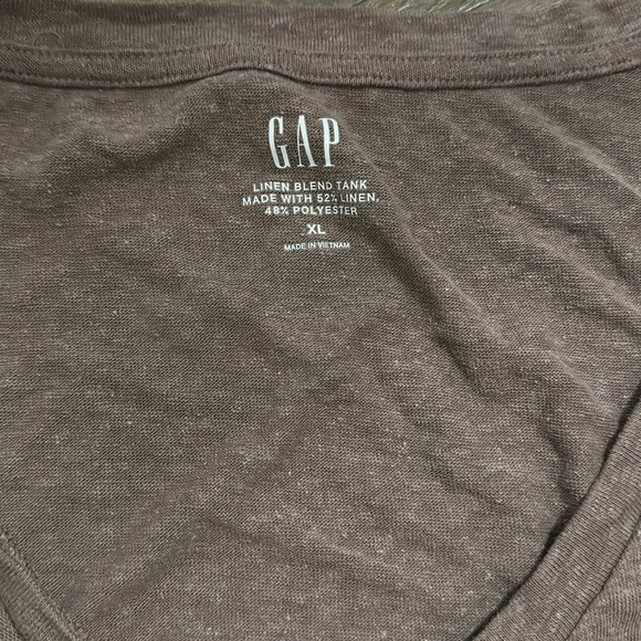 NWOT Gap Women's Linen-Blend Shell Tank Top with side tye Size XL - Picture 2 of 4